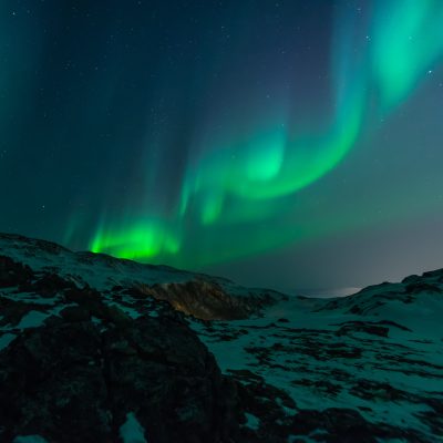 Aurore boréale à Tromso, Norvège