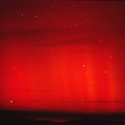 Aurore boréale à Caussol, France