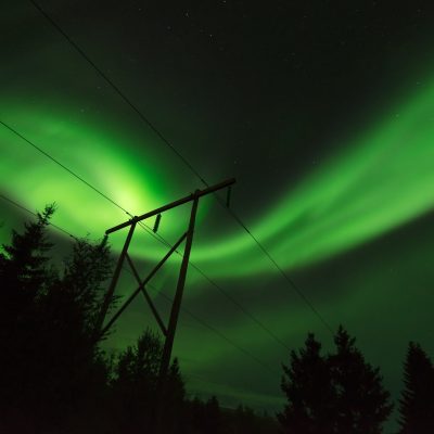 Aurores à Akureyri, Islande. Photo : Jan Erik Waider.