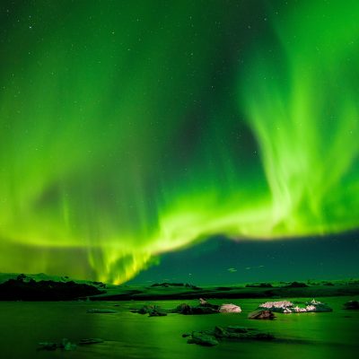 Aurore en Islande, par Paul Morris