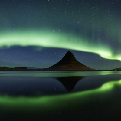 Aurore en Islande. Photo : Wim Denijs