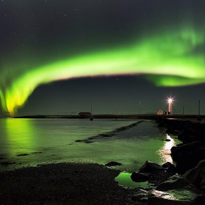 Aurore boréale en Islande