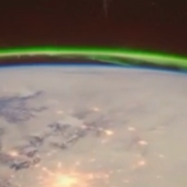 Aurores boréales vues de la Station spatiale internationale