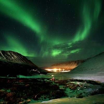 Aurore boréale en Islande