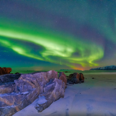 Aurore, Lofoten, Norvège. Photo : Arnfinn Malmedal