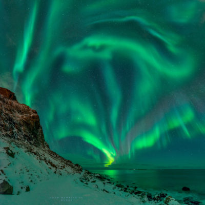 Aurore, Norvège. Photo : Adam Wawrzyniak