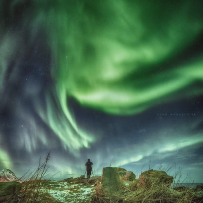 Aurore en Norvège. Photo : Adam Wawrzyniak