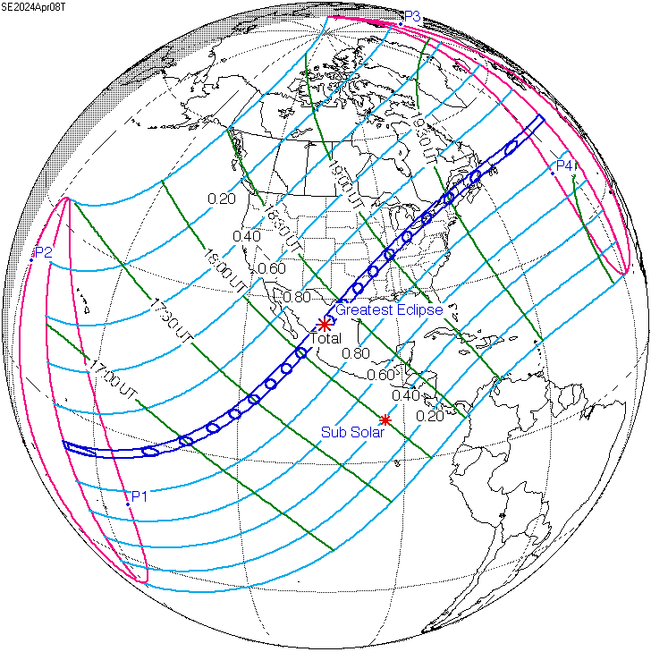 Éclipse solaire 8 avril 2024